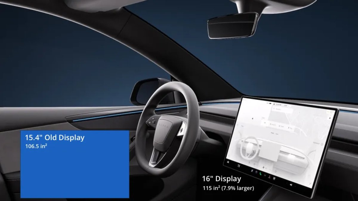 Tesla Upgrades Model Y With Larger, Higher Resolution Screen, Adds ...