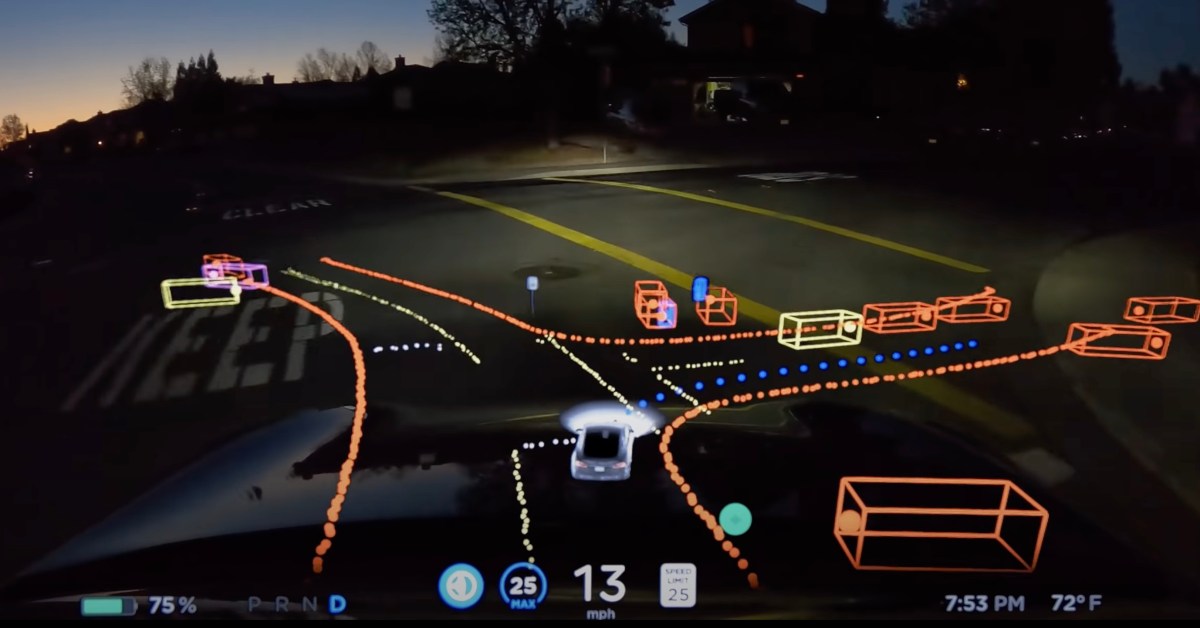 Watch Tesla Full Self-Driving Beta navigate through the eye of the ...