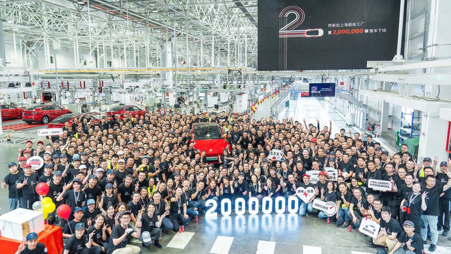 tesla gigafactory shanghai achieves 2 million production milestone
