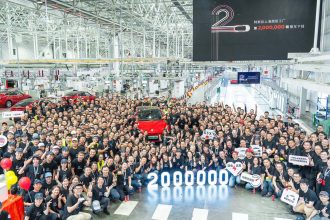 tesla gigafactory shanghai achieves 2 million production milestone